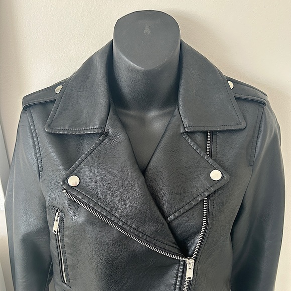 Noisy May Nmnora L/S Faux Leather Jacket - Picture 2 of 9